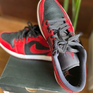 Nike Air Jordan 1 Retro Low Reverse Bred Red Black Shoes